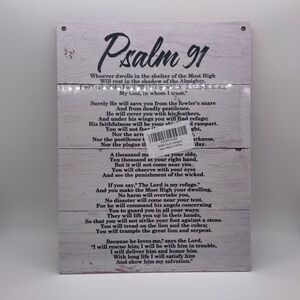 Psalm 91 White Wall Decor 10.25”x8” NWT Decorate Spiritual Motivation Calm